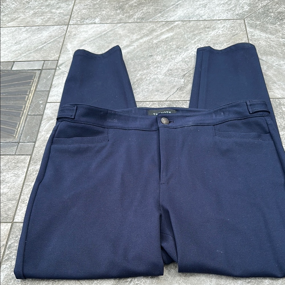 Blue Stretchy Leggings Slim Fit